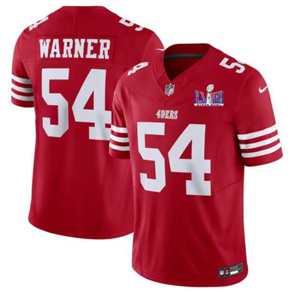 Men & Women & Youth San Francisco 49ers #54 Fred Warner Red 2024 F.U.S.E. Super Bowl LVIII Patch Vapor Untouchable Limited Jersey,We sell and wholesale Men & Women & Youth San Francisco 49ers #54 Fred Warner Red 2024 F.U.S.E. Super Bowl LVIII Patch Vapor Untouchable Limited Jersey on line form chian!